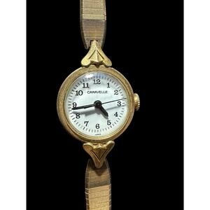 Vintage Caravelle Ladies Gold Tone Manual Wind Wristwatch Expansion Band Japan